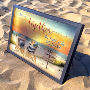 We Build A Life We Love, Personalized Light Picture Frame, Gifts For Him, Gift For Her TT - Poster & Canvas - GoDuckee