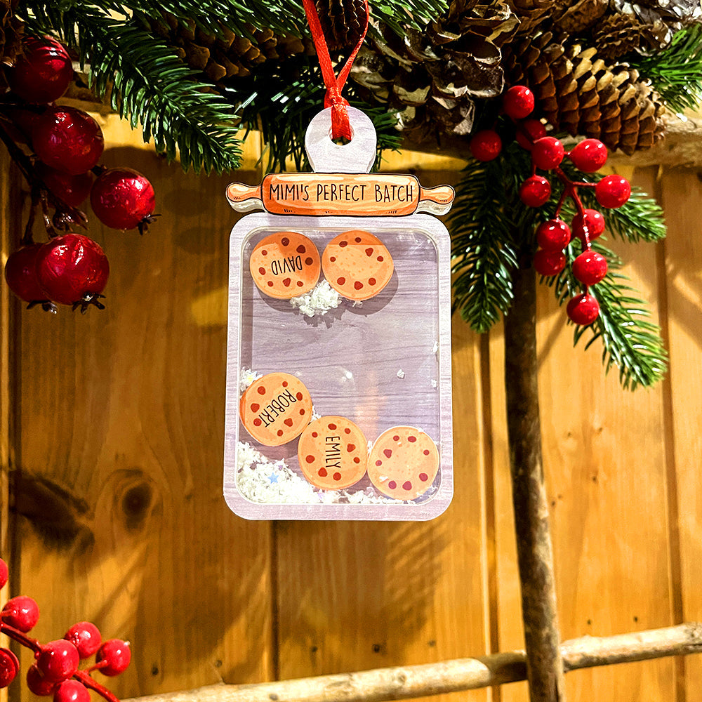 Family-Personalized 5 Layered Christmas Shaker Ornament- Gift For Family- Christmas Gift- Family Shaker Ornament - Ornament - GoDuckee