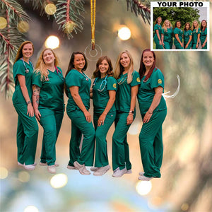 Custom Photo Gifts For Nurses, Upload Nurse Photo Christmas Ornament 30pgvp140924 - Ornament - GoDuckee