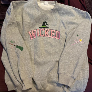 Gifts For Movie Fans Christmas Embroidered Shirt Witch Pink and Green 01ACXX021224 - AOP Products - GoDuckee