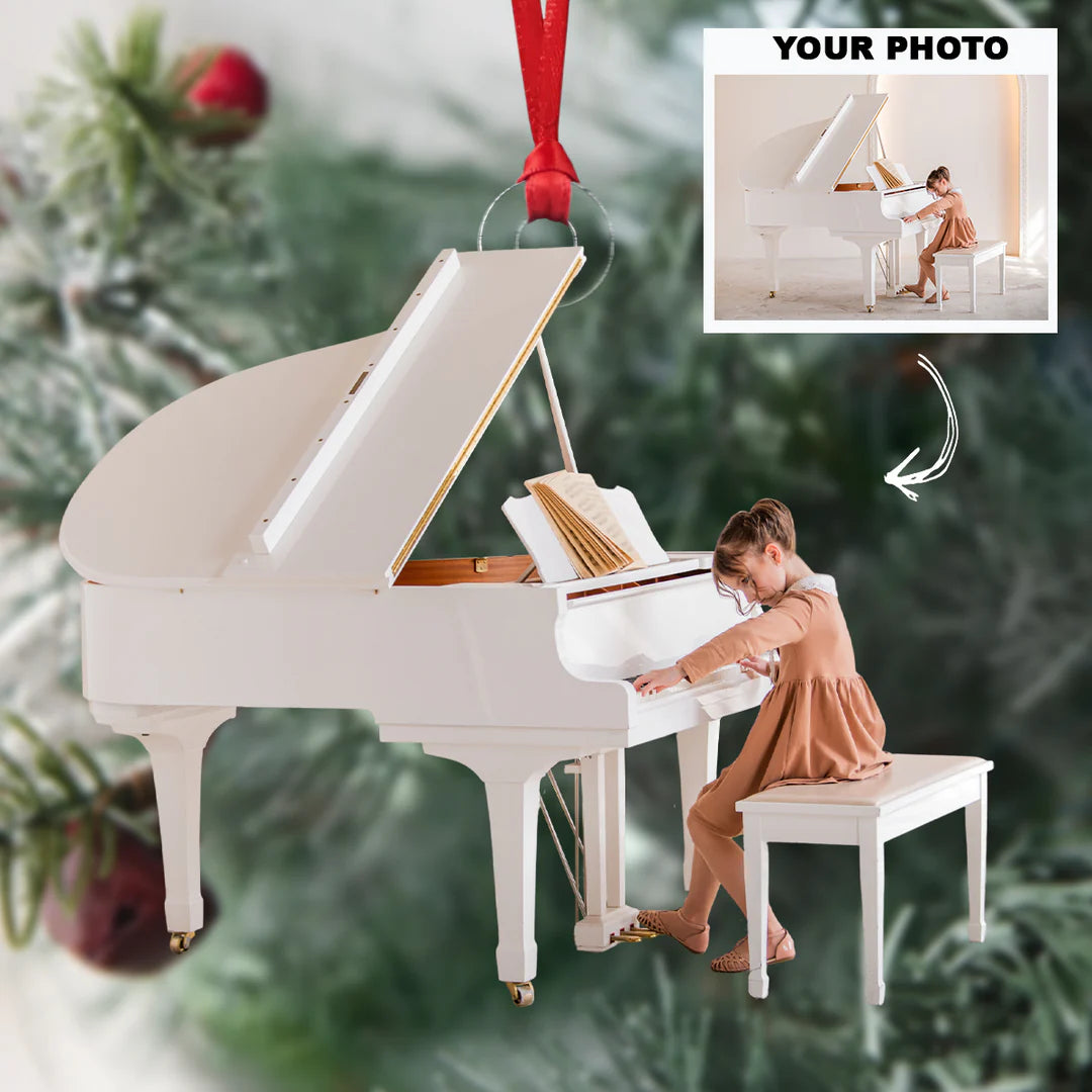 Custom Photo Gifts For Pianist, Upload Piano Photo Christmas Ornament 22pgxx290824 - Ornament - GoDuckee