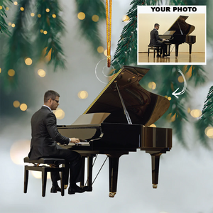 Custom Photo Gifts For Pianist, Upload Piano Photo Christmas Ornament 22pgxx290824 - Ornament - GoDuckee