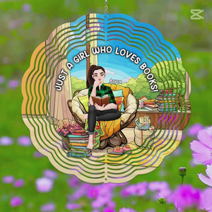 Personalized Gifts For Girl Book Lover 3D Wind Spinner 02XQLU181224PA