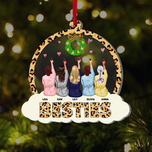 Besties-Personalized Acrylic Custom Shape Ornament-Christmas Gift- Gift For Besties - Ornament - GoDuckee