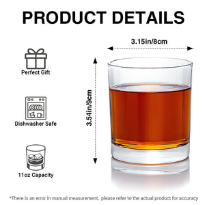 (PRB) Mẫu - Personalized 11oz Round Whiskey Glass - Personalized Gifts For [here] Mã-Homacus