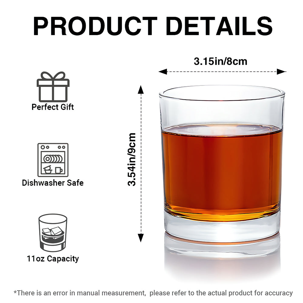 (PRB) Mẫu - Personalized 11oz Round Whiskey Glass - Personalized Gifts For [here] Mã - Whiskey Glass - GoDuckee