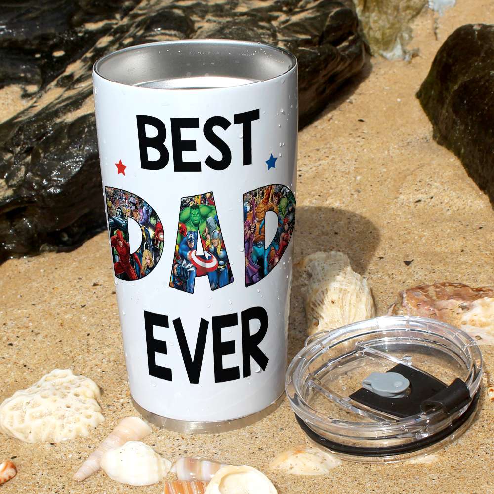 Best Dad Ever, Personalized tumbler, Father's Day Gift, Birthday Gift For Dad - Tumbler Cup - GoDuckee