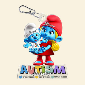 Personalized Gifts For Autism Mom Keychain Mom Holding Her Baby 05TGLU220225 - Keychains - GoDuckee