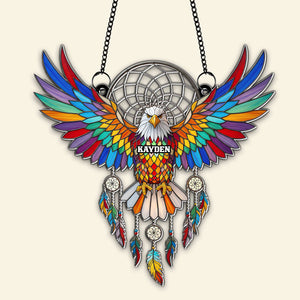 Radiant Winged Spirit Native American Suncatcher - Personalized Gifts For Boho Lovers 01NALU080725 - Ornament - GoDuckee