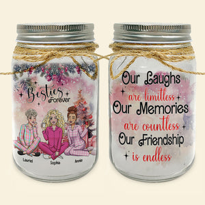 Personalized Gifts For Besties Mason Jar Light Christmas 04XQLU121024HH - Drink Jar - GoDuckee