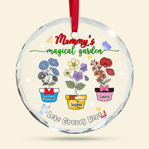 Personalized Christmas Gifts For Mom Ornament, Mom's Magical Garden 01KALU111024 - Ornament - GoDuckee