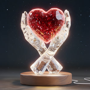 Heart Of Love Acrylic Light Box - Personalized Gift For Couples 06HYLU151225 - Light Box - GoDuckee