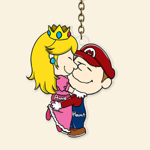 Personalized Gifts For Game Couple Keychain, Hugging In Love 03QHLU071224HG-Homacus