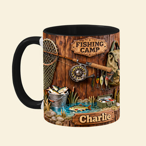 Fishing Camp Coffee Accent Mug - Personalized Gifts For Fishing Lovers 03pata090126 - Coffee Mug - GoDuckee