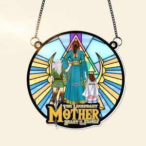 Personalized Gifts For Mom Window Hanging Suncatcher Ornament Mom & Her Little Ones 02OHLU150225HG - Ornament - GoDuckee