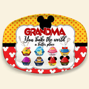 Personalized Gifts For Grandma, Sweet Cupcakes Christmas Resin Plate 03TOLU011124 - Plates - GoDuckee