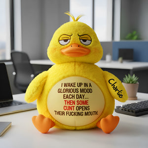 Grumpy Duck Shaped Pillow - Personalized Gifts For Officers 06TOLU151125 - Pillow - GoDuckee