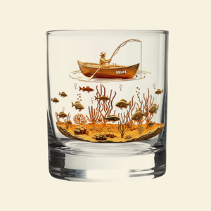 Fishing Man Whiskey Glass - Personalized Gifts For Fishing Lovers 01TOLU070825 - Whiskey Glass - GoDuckee