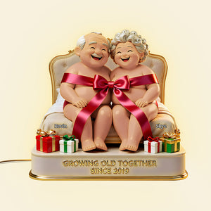Naughty Old Couple Acrylic Light Box - Personalized Gifts For Couple 01ohta161225 - Light Box - GoDuckee