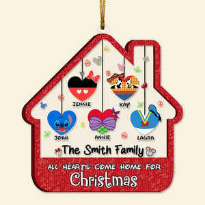 Personalized Gifts For Family Ornament, All Hearts Come Home For Christmas 01QHLU241024 - Ornament - GoDuckee