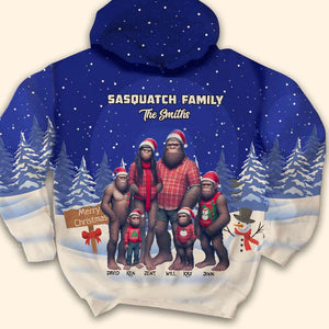 Personalized Gifts For Family, Bigfoot Family Christmas 3D Shirt 02OHLU081124 - AOP Products - GoDuckee