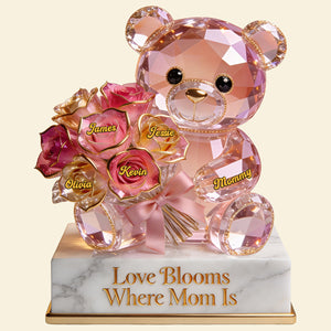 Mom Bear Acrylic Plaque - Personalized Gifts For Mother 04pgta300326 - Shaped Plaques - GoDuckee