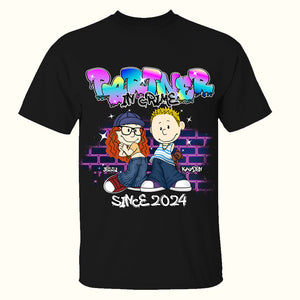 Personalized Gifts For Couples Shirt Partner In Crime Y2K Style 02XQLU030125HG - Shirts - GoDuckee