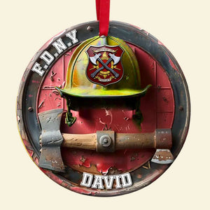 Personalized Gifts For Firefighter Ceramic Ornament 02ohlu301024 - Ornament - GoDuckee