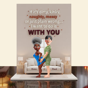 Playful Couple Acrylic Plaque - Personalized Gifts For Couples 01OHLU020226 - Shaped Plaques - GoDuckee