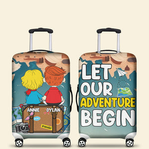 Personalized Gift For Couple Luggage Cover Let Adventure Begin 06TOLU251224HG - Luggage Covers - GoDuckee