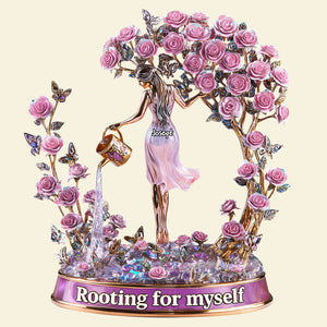 Rooting For Myself Acrylic Plaque - Personalized Gifts For Garden Lovers 05tglu170525 - Shaped Plaques - GoDuckee