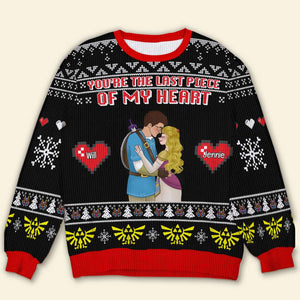 Personalized Gifts For Couples, You're The Last Piece Of My Heart Ugly Sweater 02TOLU091124HG - Ugly Christmas Sweater - GoDuckee