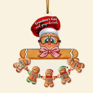 Personalized Gifts For Grandma Gingerbread Christmas Ornament 04OHLU091024 - Ornament - GoDuckee