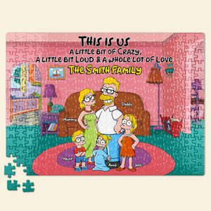 Funny Family Jigsaw Puzzle - Personalized Gifts For Family 02HULU150425PA - Jigsaw Puzzles - GoDuckee