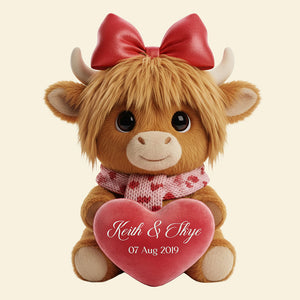 Highland Cow Valentine Custom Shaped Pillow - Personalized Gifts For Couple 03hyta161225 - Pillow - GoDuckee