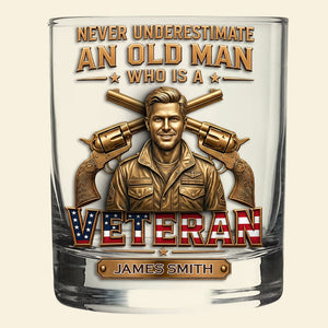 Veteran Pride Bullet Glass - Custom Photo Gifts 01TYTA150626 - Glass - GoDuckee
