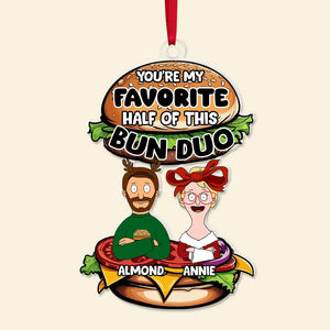 Personalized Gifts For Couple Tasty Burger Acrylic Ornament 03TOLU131124HG - Ornament - GoDuckee