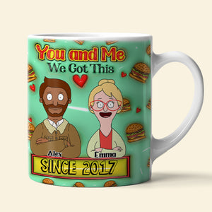 Personalized Gift For Couples Edge To Edge Mug 3D Inflated Effect 04XQLU311224HG - Coffee Mug - GoDuckee