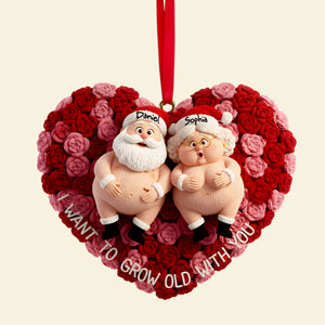 Growing Old Couple Ornament - Personalized Gifts For Couples 07OHLU231025 - Ornament - GoDuckee