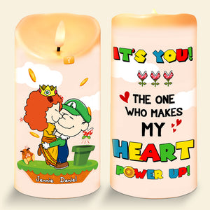 Personalized Gift For Couples LED Candle Hugging Cartoon Couple 03KALU261224HG - Led Candle - GoDuckee