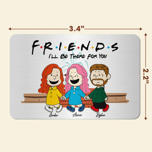Personalized Gift For Friends Aluminum Wallet Card Cartoon Characters Holding Hands 03KALU201224DA - Wallet Card - GoDuckee