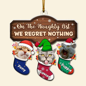 Custom Photo Gifts For Cat Lovers Christmas Acrylic Ornament 03XQLU291024 - Ornament - GoDuckee