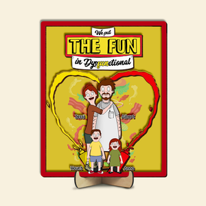 Personalized Gifts For Family Wood Sign Funny Cartoon Family 04KALU120225HG - Wood Sign - GoDuckee