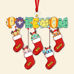 Personalized Gifts For Mom Cute Hanging Socks Acrylic Ornament 01KALU121124 - Ornament - GoDuckee