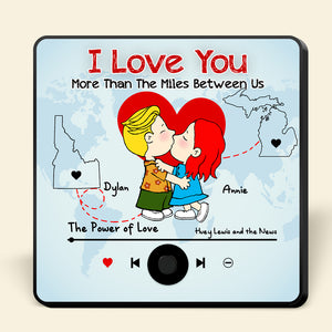 Custom Music Fridge Magnet Gifts For Couples Long Distance 02XQLU271224HG - Fridge Magnet - GoDuckee