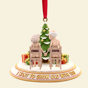 Growing Old Together Wood Ornament - Personalized Gifts For Couples 07OHLU131125 - Ornament - GoDuckee
