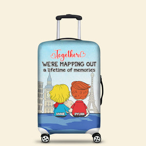 Personalized Gifts For Couples Luggage Cover Holding Hand Couple 02TOLU040125HG - Luggage Covers - GoDuckee