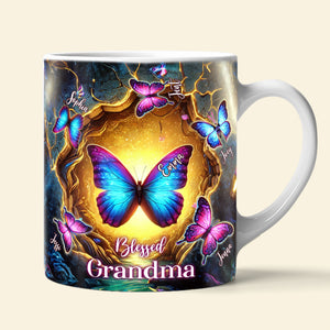 Butterfly Grandma Coffee Mug - Personalized Gift For Grandma 02OHLU280325 - Coffee Mug - GoDuckee
