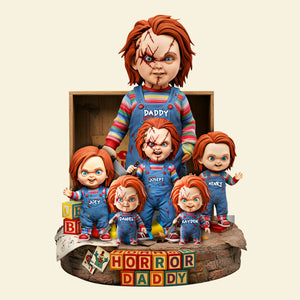 Horror Dad Plaque - Personalized Gifts For Dad 01qhlu060525 - Shaped Plaques - GoDuckee