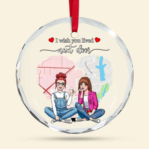 Personalized Gift For Besties Christmas Crystal Ornament 04PGLU251024HH - Ornament - GoDuckee